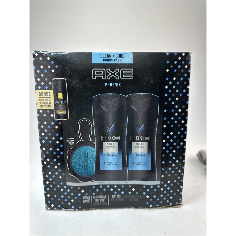 Vintage AXE Phoenix Clean + Cool Bonus Pack Body Wash Gift Set Old Stock